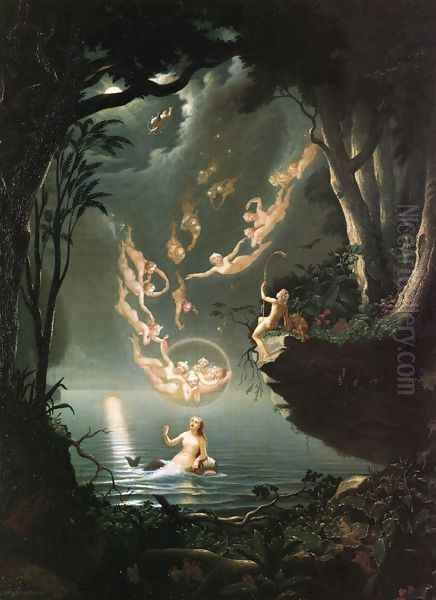 Oberon and the Mermaid, 1853 Oil Painting by Douglas Harvey