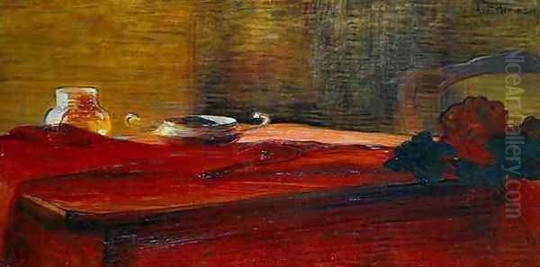 A Shaft of Sunlight Still Life Oil Painting by Curt Herrmann