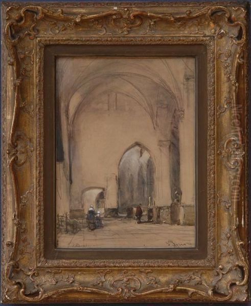 Church Interior Oil Painting by Johannes Bosboom