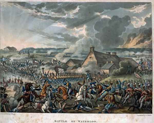 Battle of Waterloo 1815 Oil Painting by William Heath