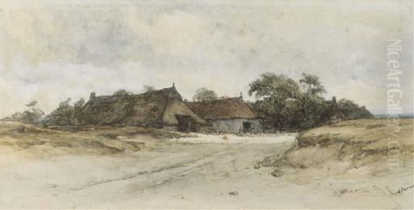 A Schaapskooi, Zuid-laren Oil Painting by Johannes Bosboom