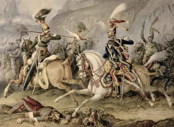 The Cavalry Battle Oil Painting by William Heath