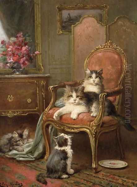 The Favourite Chair Oil Painting by Leon Charles Huber