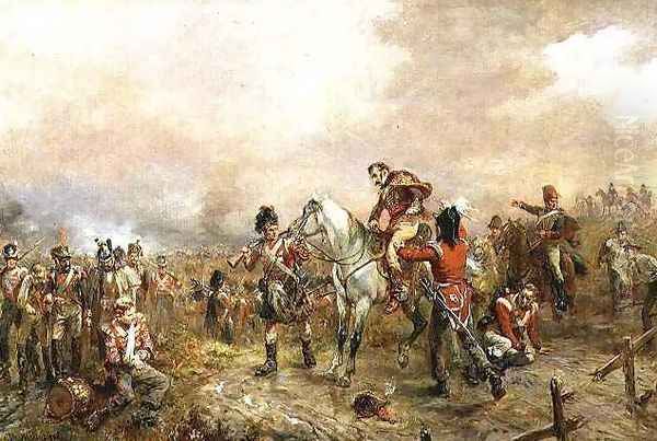 Field of Waterloo Oil Painting by Robert Alexander Hillingford