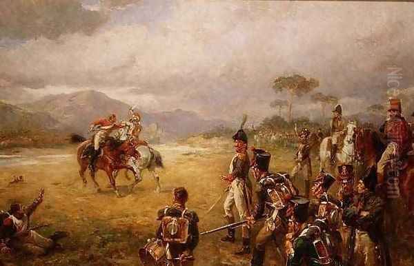 The Duel, Fair Play Oil Painting by Robert Alexander Hillingford