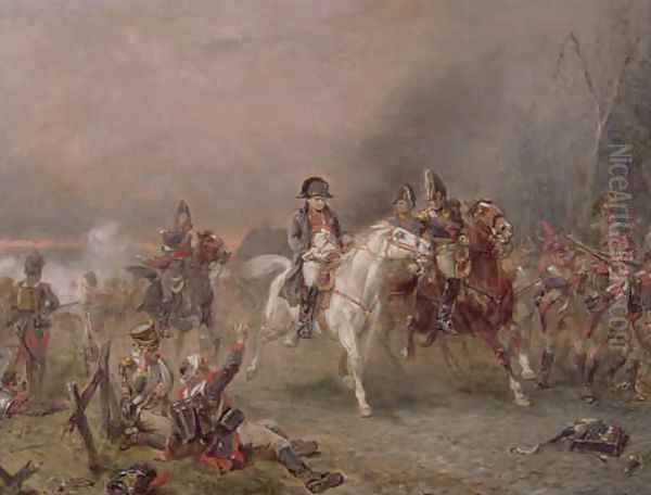 Napoleons Retreat Oil Painting by Robert Alexander Hillingford