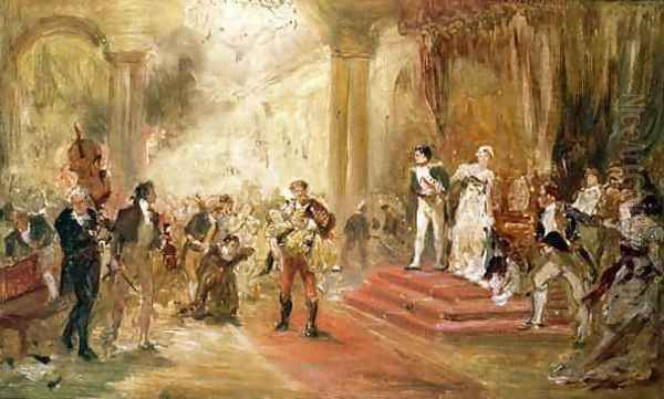 Fire at the Austrian Embassy Oil Painting by Robert Alexander Hillingford