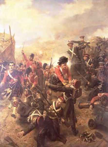 The Attack on the Redan Sebastopol Oil Painting by Robert Alexander Hillingford