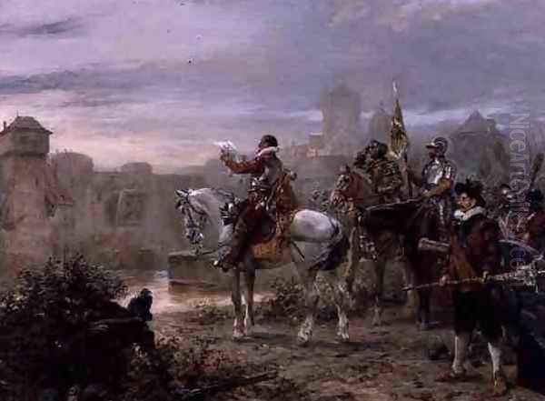 Surrender of the Town of Alkmaar by the Dutch to Don John of Austria 1547-78 Oil Painting by Robert Alexander Hillingford