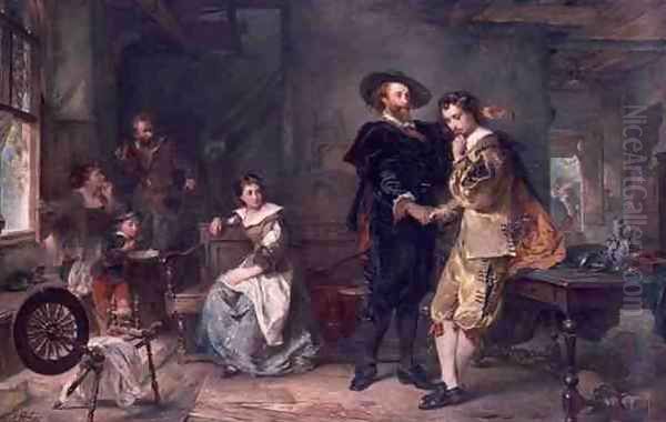 Van Dycks First Love Oil Painting by Robert Alexander Hillingford