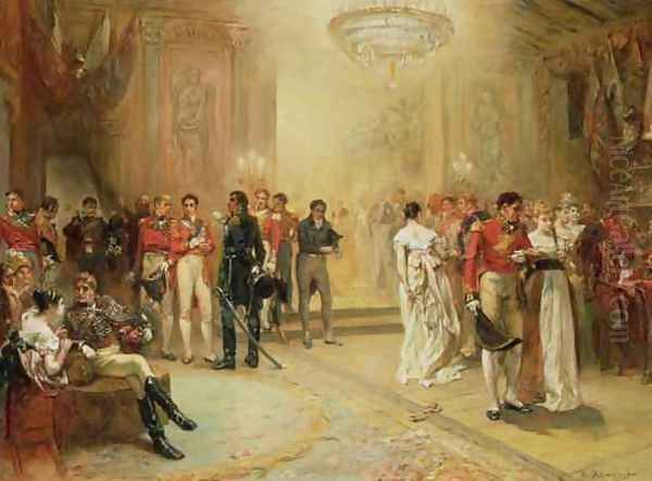 The Duchess of Richmonds Ball on the 15th June 1815 Oil Painting by Robert Alexander Hillingford