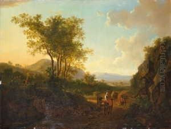 Nachfolge

 Sudliche Berglandschaft Mit Reisenden.

 Ol Auf Oil Painting by Jan Both