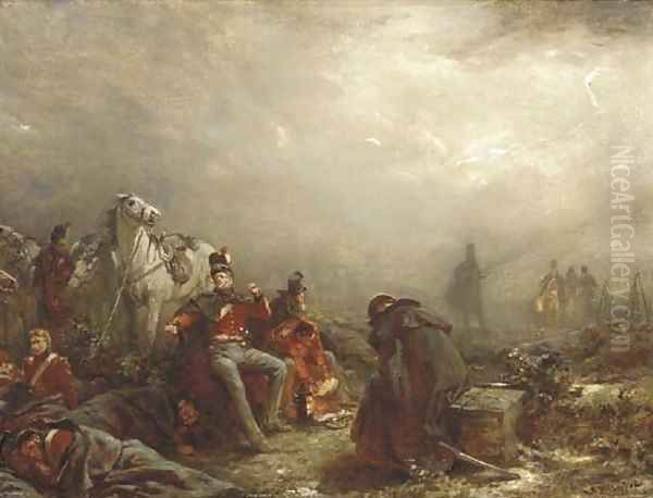 The Morning of Waterloo Oil Painting by Robert Alexander Hillingford