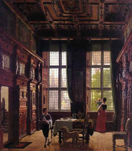 Interior, Lubeck Oil Painting by Heinrich Hansen