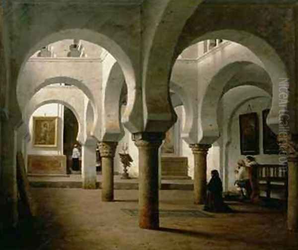 A Side Chapel Pisa Cathedral Oil Painting by Heinrich Hansen