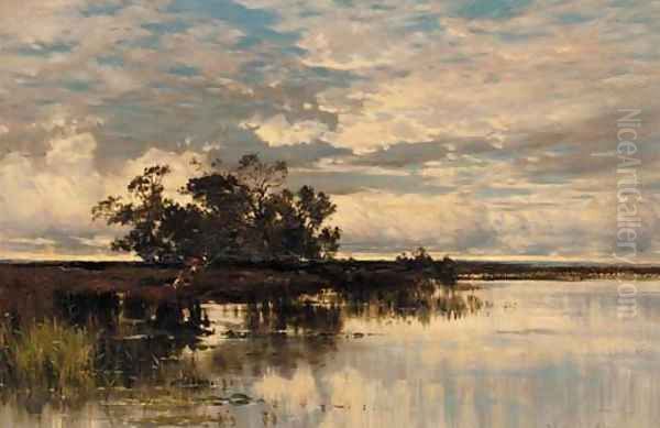 Near Surley-on-Thames Oil Painting by William E. Harris