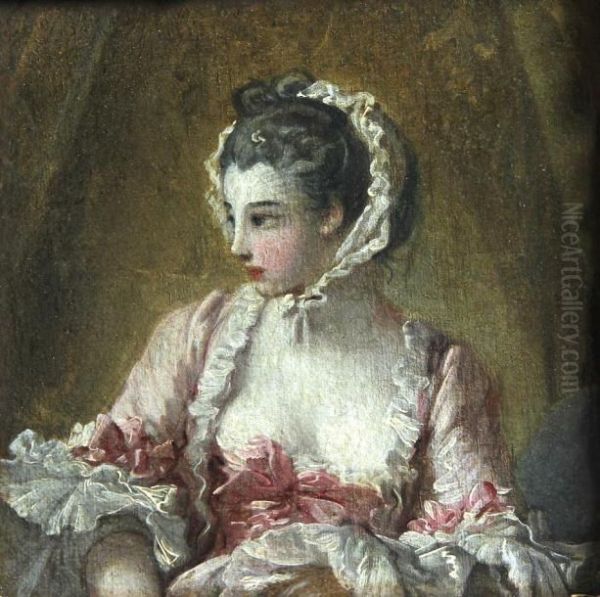 Jeune Femme En Buste Oil Painting by Francois Boucher