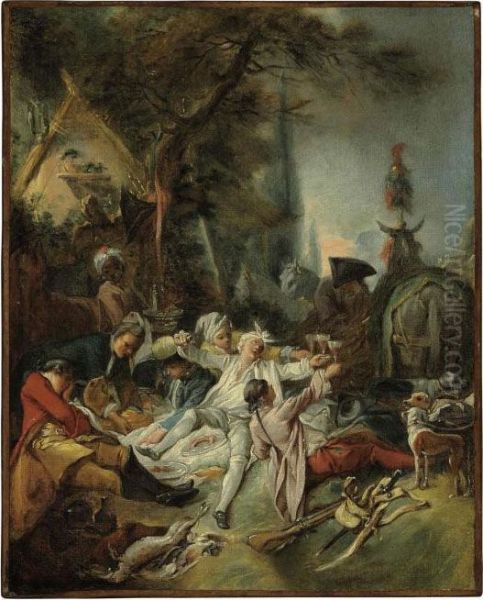 Rest On The Hunt Oil Painting by Francois Boucher