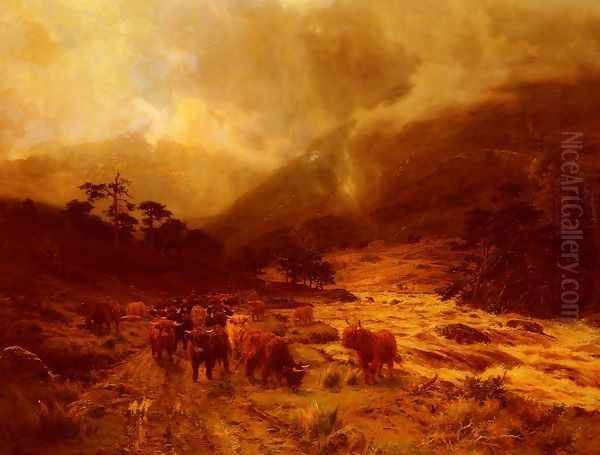 Glen Dochart, Perthshire Oil Painting by Louis Bosworth Hurt