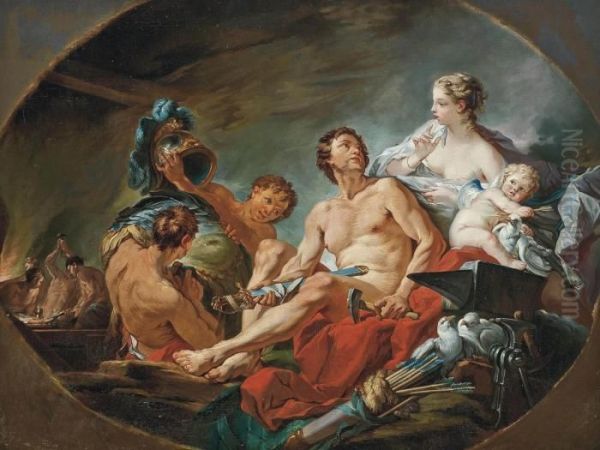 Vulcan's Forge Oil Painting by Francois Boucher