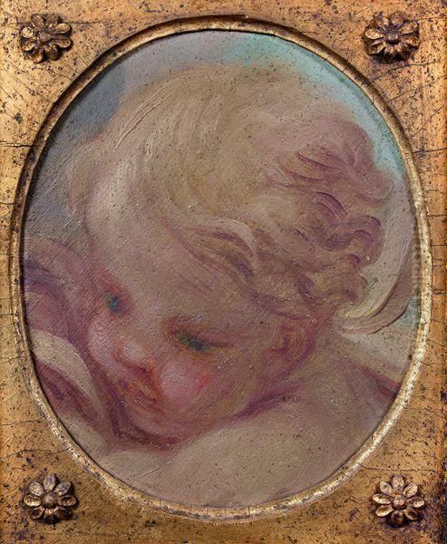 Tete De Putto Oil Painting by Francois Boucher