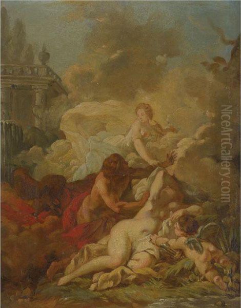 Mythological Scene Oil Painting by Francois Boucher