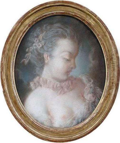 Portrait Ofa Girl. Oil Painting by Francois Boucher