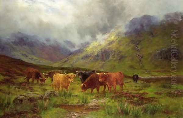 Morning Mists Oil Painting by Louis Bosworth Hurt