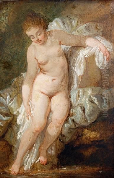 Bathing Figure Oil Painting by Francois Boucher