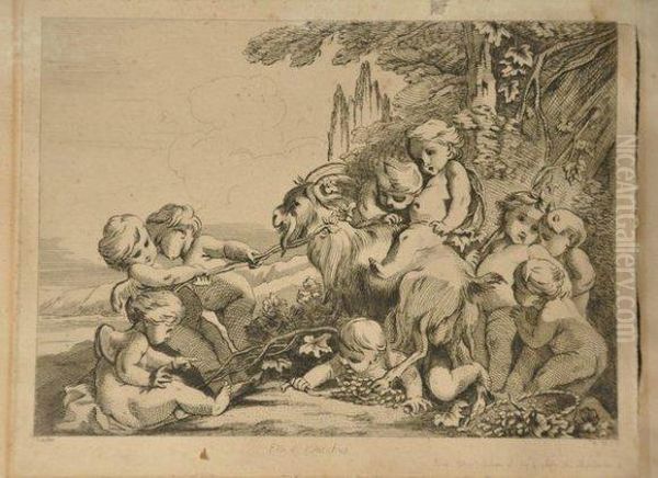 Fete A Bacchus Oil Painting by Francois Boucher