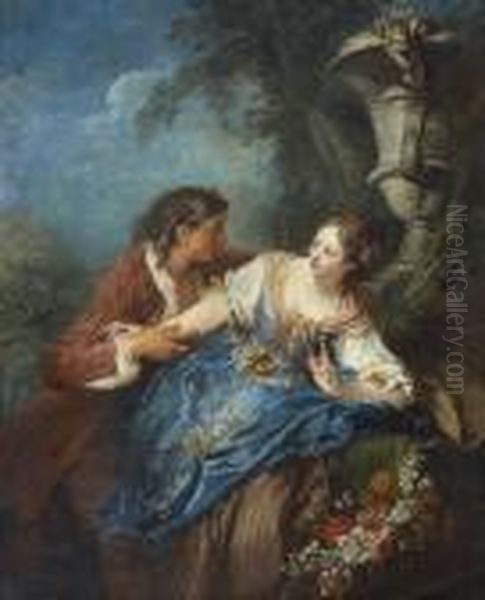 La Jardiniere Surprise Oil Painting by Francois Boucher