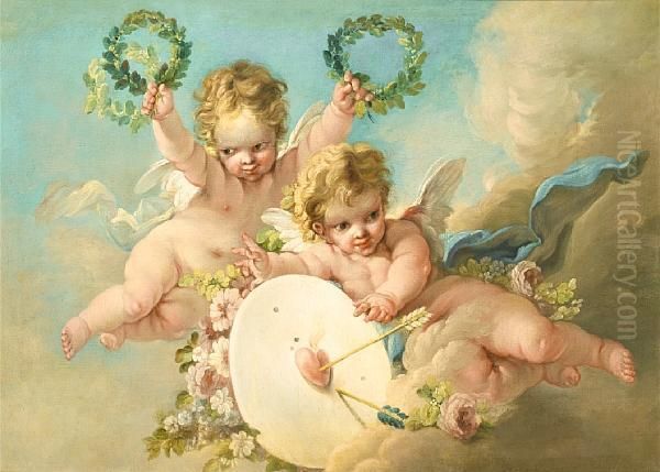 La Cible D'amour Oil Painting by Francois Boucher