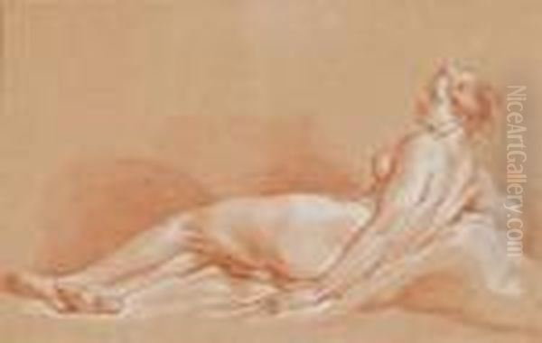 Jeune Femme Nue Allongee Oil Painting by Francois Boucher