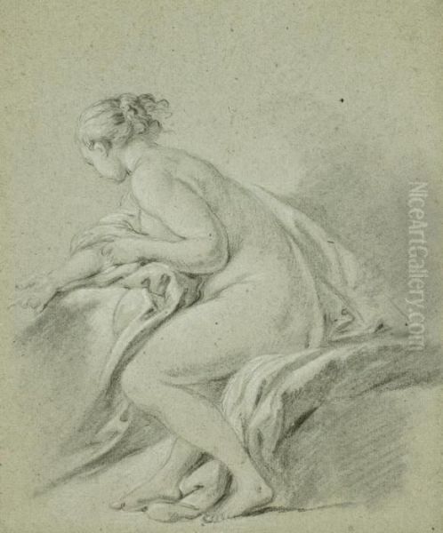 Etude De Femme Nue Oil Painting by Francois Boucher