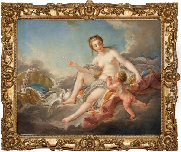 Venus Et Cupidon Oil Painting by Francois Boucher