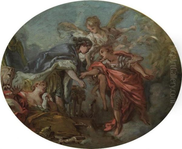 An Allegory Oil Painting by Francois Boucher