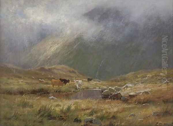 Mist over the Highlands Oil Painting by Louis Bosworth Hurt