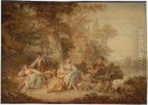 The Pastoral Scene Oil Painting by Francois Boucher