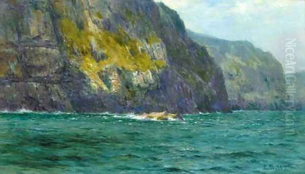 Cliffs of St. Kilda Oil Painting by Louis Bosworth Hurt