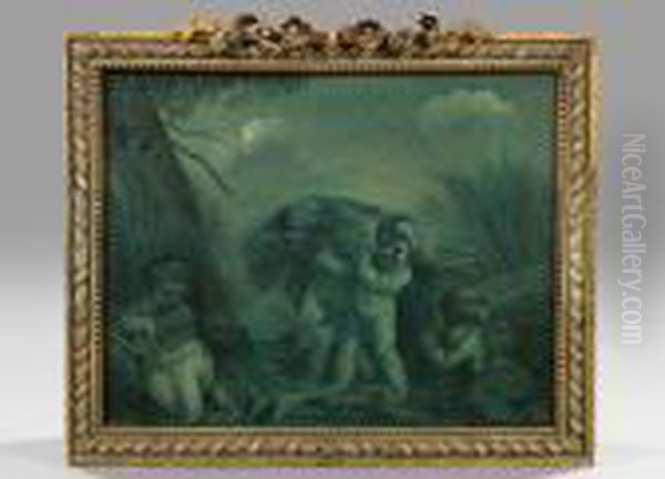 Harvest Putti Oil Painting by Francois Boucher