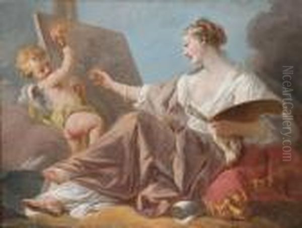 L'allegorie De La Peinture Oil Painting by Francois Boucher