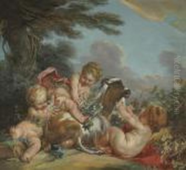 Autumn Oil Painting by Francois Boucher