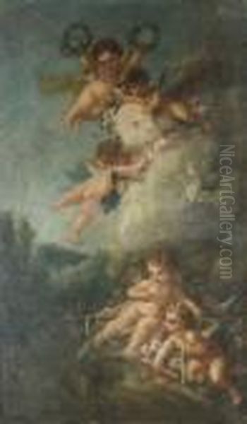 La Cible D'amour Oil Painting by Francois Boucher