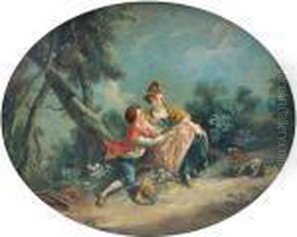 Galante Szene Oil Painting by Francois Boucher