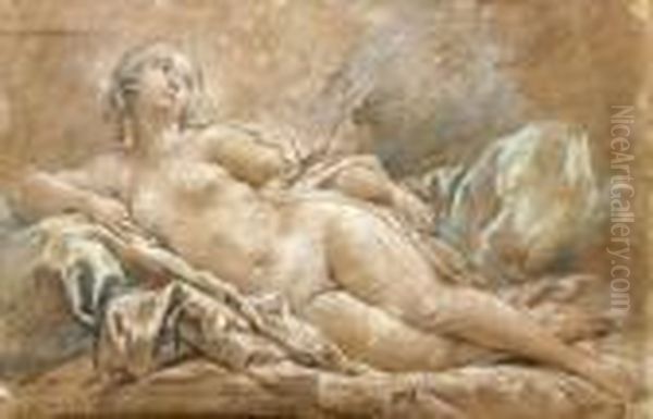 Etude De Femme Nue Oil Painting by Francois Boucher