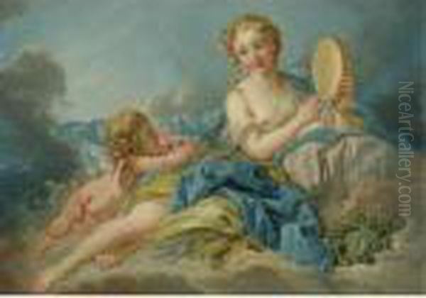 The Muse Erato Oil Painting by Francois Boucher