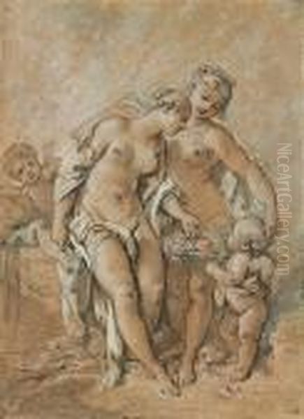 Venus Au Bain Oil Painting by Francois Boucher