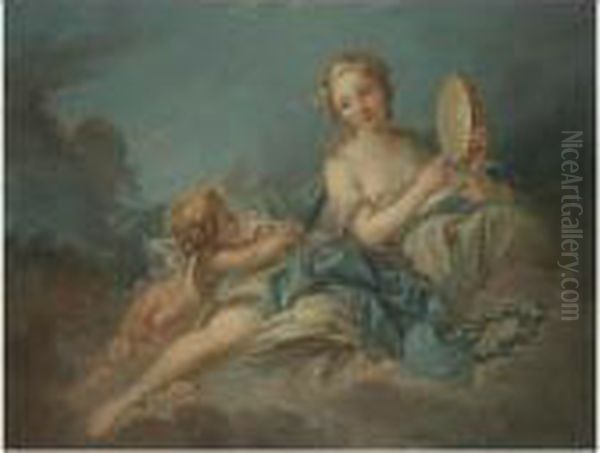 Erato Oil Painting by Francois Boucher