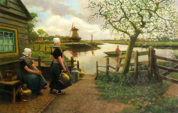 Spring Oil Painting by Henri Houben