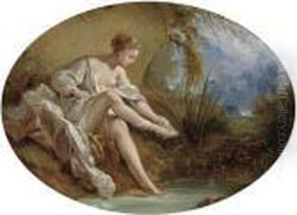 Diana Bathing Oil Painting by Francois Boucher